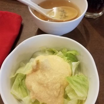 Akira - Onion soup and salad (lettuce ONLY) - Japanese Near Me - Plainfield, Indiana