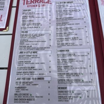Downtown Terrace - Menu as of February 2025 - New American Near Me - Las Vegas, Nevada