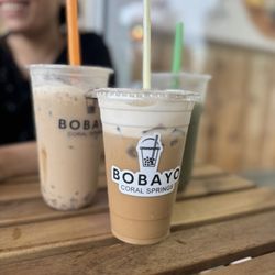 BOBAYO - Bobayo coffee, Brown Sugar Boba, and Taro Matcha Latte