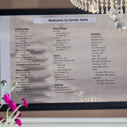 Center Nails - Menu