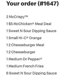 McDonald's - My receipt