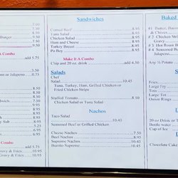Chuck's Sandwich Shop - Menu 17Jan23