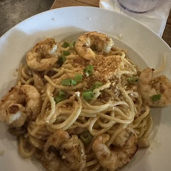 The Brick Kitchen + Lounge - Garlic Noodles with shrimp - Beer Bar Near Me - Renton, Washington The Brick Kitchen + Lounge - Garlic Noodles with shrimp - Beer Bar Near Me - Renton, Washington