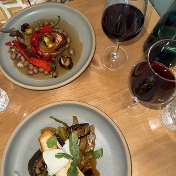 The Midway - Halibut with eggplant and pork chop with figs - American Near Me - Santa Cruz, California