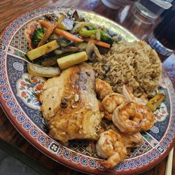 Tepanyaki Japanese Steak House - Salmon and shrimp