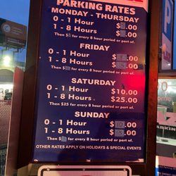 Sunset Parking Lot - Prices