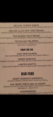 Menu photo 7 The Front Porch Piano Bar & Restaurant Ogunquit, ME Menu photo 7 The Front Porch Piano Bar & Restaurant Ogunquit, ME