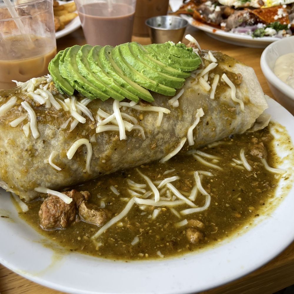 Batter Up Pancakes - Pork chili verde burrito - Pancakes Near Me - Clovis, California Batter Up Pancakes - Pork chili verde burrito - Pancakes Near Me - Clovis, California