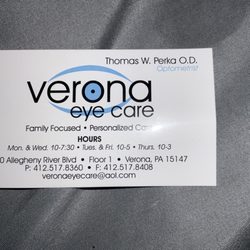 Verona Eye Care - Their card