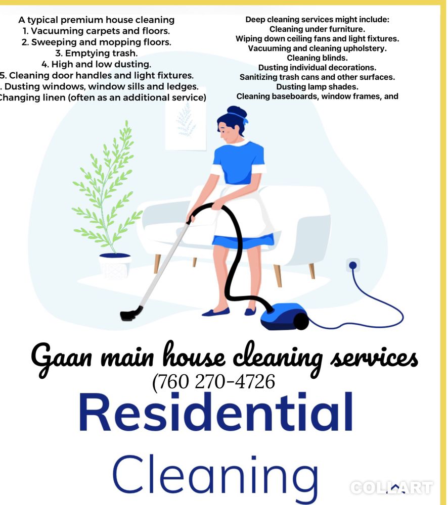 GAAN MAIN HOUSE CLEANING SERVICES Updated July 2024 Escondido