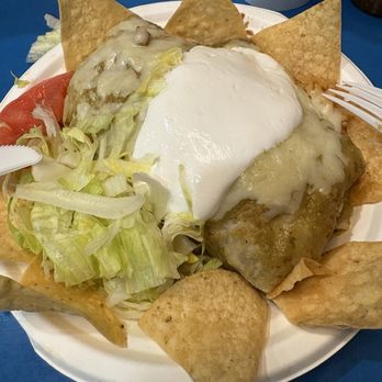 Tacos De Mexico - Wet chili Verde burrito - Mexican Near Me - Morro Bay, California