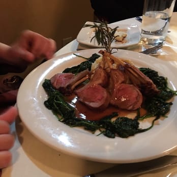 La Voile Brookline - Rack of lamb, with spinach. - French Near Me - Brookline, Massachusetts La Voile Brookline - Rack of lamb, with spinach. - French Near Me - Brookline, Massachusetts