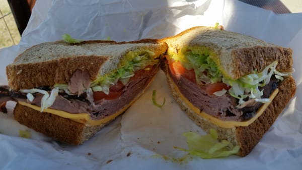Photo of Piccolo Pete Liquor & Deli - San Francisco, CA, US. Roast Beef & Cheese on Wheat Bread