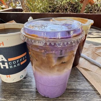Dash Coffee Bar - Ube Foam Latte Iced - Coffee & Tea Near Me - Pasadena, California