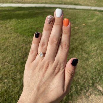 Polished and Waxed - First Luminary Gel Mani I got was for Halloween, got so many compliments on these - Nail Salons Near Me - Lemoore, California Polished and Waxed - First Luminary Gel Mani I got was for Halloween, got so many compliments on these - Nail Salons Near Me - Lemoore, California