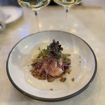 Betty - Green curry ceviche with a Grunhaus Mosel Riesling pairing 100 out of 10. I need 15 of these! - Wine Bars Near Me - Sacramento, California