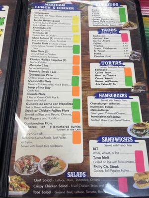Menu photo 1 La Parrilla Restaurant Deming, NM
