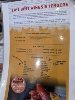 Menu photo 1 AWSOM Wings - Alhambra Alhambra, CA