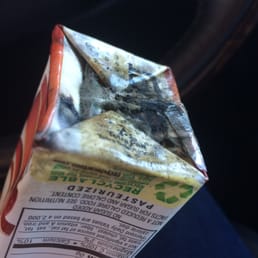 Moldy juice box they gave me and never refunded my money!!! Moldy juice box they gave me and never refunded my money!!!