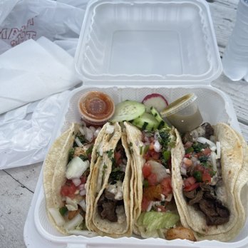 El Sabor Chapin - Shrimp and steak tacos! Yummmmy!!! - Food Trucks Near Me - Columbia, Maryland