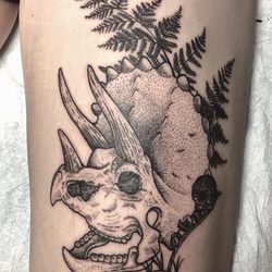 Thistle and Pearl Tattoo - Tattoo by Bill Smiles