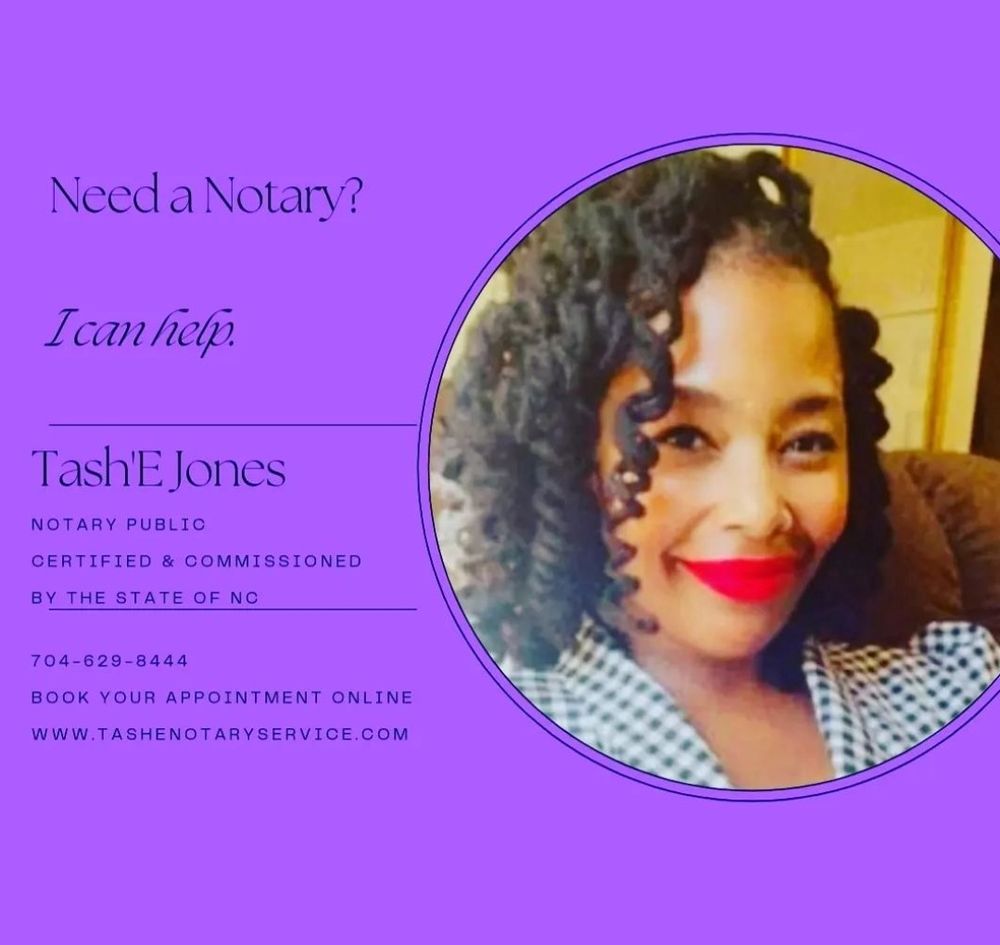 TASHE NOTARY SERVICE Request a Quote Notaries Charlotte, NC