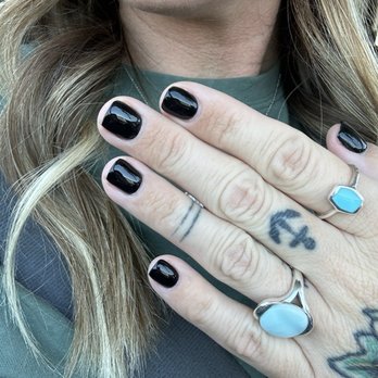 Gallery Nails Bar - Hard gel builder with black gel overlay by Vee! - Nail Salons Near Me - Queen Creek, Arizona Gallery Nails Bar - Hard gel builder with black gel overlay by Vee! - Nail Salons Near Me - Queen Creek, Arizona
