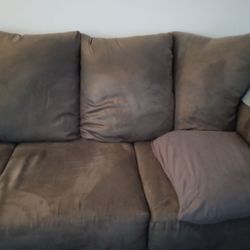 My crappy Darcy sofa purchased less than a year ago.. loose fabric on pillows and cushions..2nd Darcy sofa delivered.. wear and tear, laugh