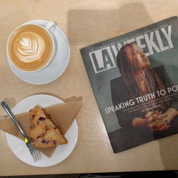 Document Coffee Bar - latte & ginger cranberry scone. HIGHLY recommend - Coffee & Tea Near Me - Los Angeles, California