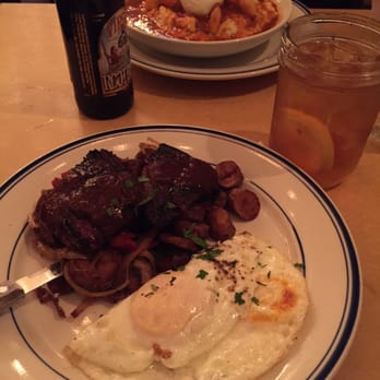 Sweet Chick - Steak and eggs with home fries and a peach lemonade. The plate above: shrimp and grits.... Amazing. Drink- root beer - Southern Near Me - New York, New York Sweet Chick - Steak and eggs with home fries and a peach lemonade. The plate above: shrimp and grits.... Amazing. Drink- root beer - Southern Near Me - New York, New York