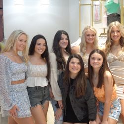 Linen Rose Boutique - Owner, Angelina Maher, surrounded by her friends for the Grand Opening in Arlington Square!