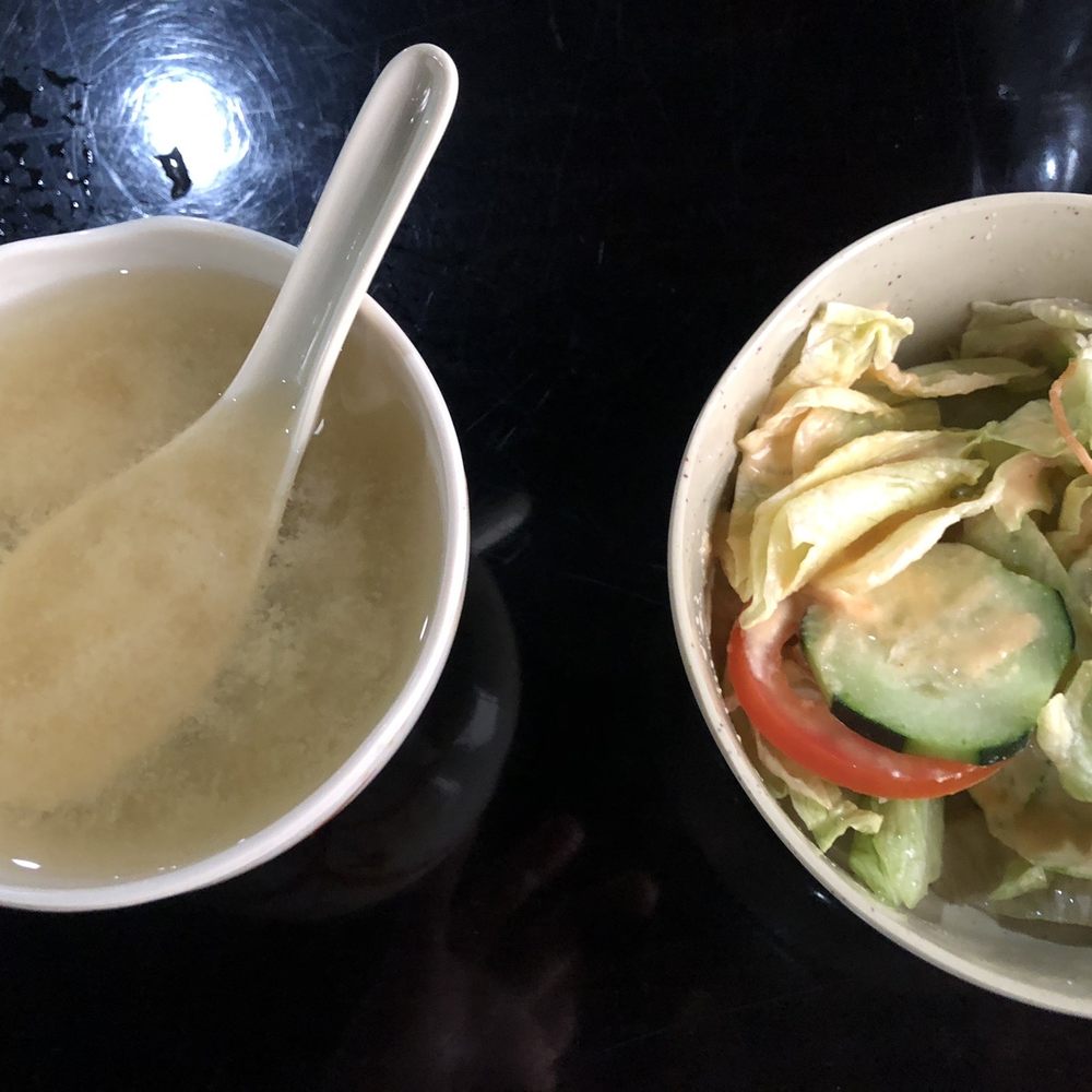 Soup and salad Soup and salad
