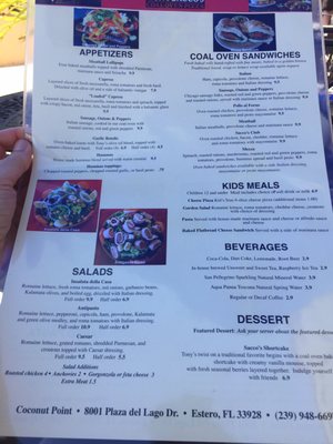 Menu photo 6 Tony Sacco's Coal Oven Pizza Estero, FL Menu photo 6 Tony Sacco's Coal Oven Pizza Estero, FL