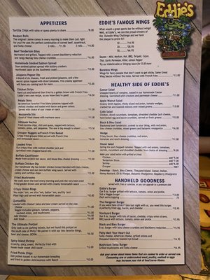 Menu photo 2 Eddie's Bar & Grill Dunedin, FL Menu photo 2 Eddie's Bar & Grill Dunedin, FL