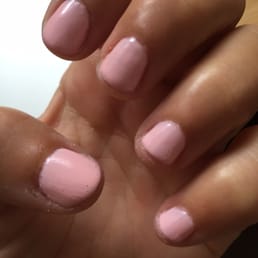 this was taken 5 minutes after i left the salon.. air bubbles, streaks.. i could have done a better job myself. this was taken 5 minutes after i left the salon.. air bubbles, streaks.. i could have done a better job myself.