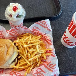 Freddy's Frozen Custard & Steakburgers - Kid's Hot Dog Combo, Dirt 'n Worms and Dr. Pepper
