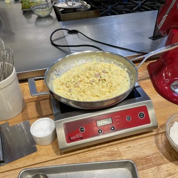 Sur La Table - Pasta carbonara. Pancetta added such a perfect flavor to the entire dish. - Kitchen Supplies Near Me - Woodland Hills, California Sur La Table - Pasta carbonara. Pancetta added such a perfect flavor to the entire dish. - Kitchen Supplies Near Me - Woodland Hills, California
