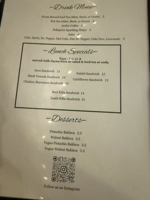 Menu photo 4 Zayna Mediterranean Tucson, AZ