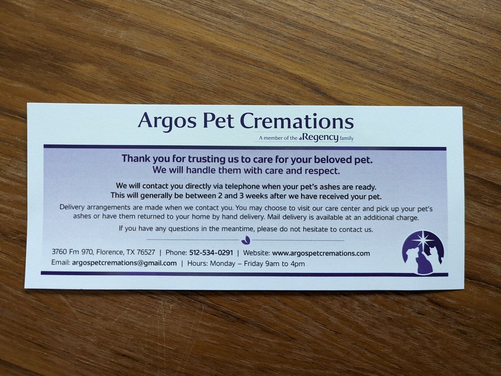 ARGOS PET CREMATIONS Updated June 2024 11 Photos 2115 N Hwy 183