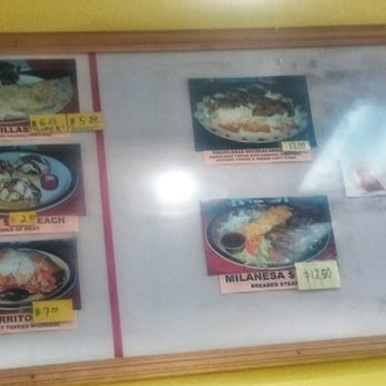 La Costa Del Sol - Wall menu - Mexican Near Me - Vallejo, California