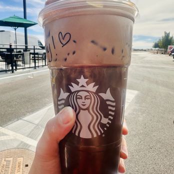 Starbucks - Iced coffee with extra chocolate peppermint cold foam. And love their nice messages written on the cup! - Coffee & Tea Near Me - Las Vegas, Nevada Starbucks - Iced coffee with extra chocolate peppermint cold foam. And love their nice messages written on the cup! - Coffee & Tea Near Me - Las Vegas, Nevada