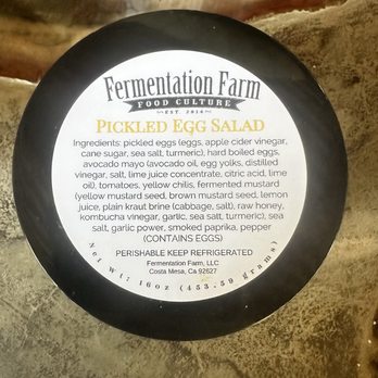 Fermentation Farm - The BEST pickled egg salad. Throw this on some fresh sourdough with cottage cheese - New American Near Me - San Juan Capistrano, California Fermentation Farm - The BEST pickled egg salad. Throw this on some fresh sourdough with cottage cheese - New American Near Me - San Juan Capistrano, California