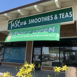 Exterior outside entrance of Tastea - Goldenwest - Outside soft opening sign/entrance - Westminster, California Exterior outside entrance of Tastea - Goldenwest - Outside soft opening sign/entrance - Westminster, California