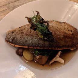 Seared trout dish Seared trout dish