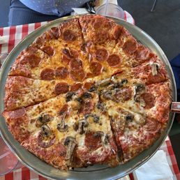 Pepperoni & mushroom pizza Pepperoni & mushroom pizza