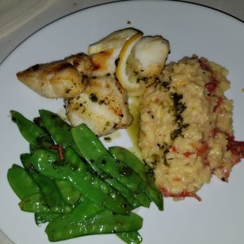 Bistro Albertino - Chilean Sea Bass with Saffron Risotto and Snap Peas - the dinner special. - Italian Near Me - Willow Grove, Pennsylvania