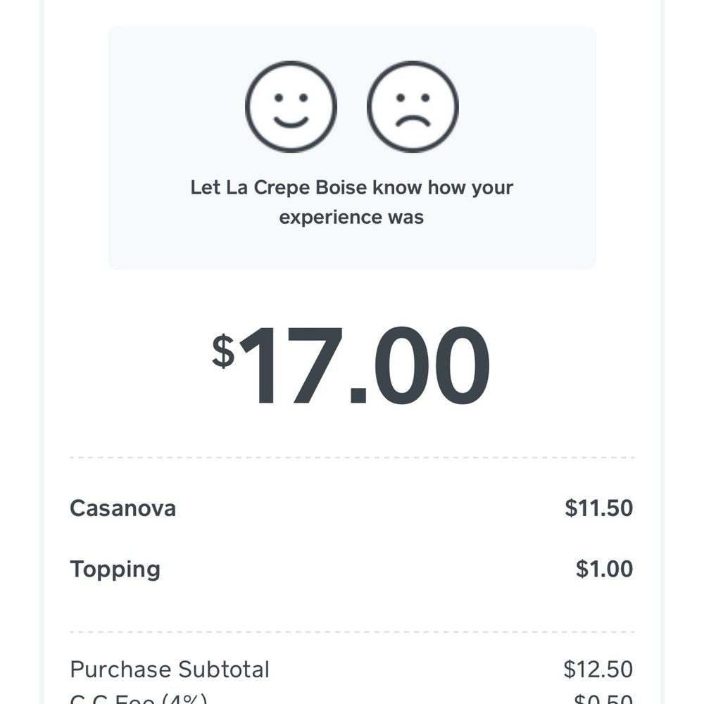 La Crepe Boise - I chose to leave good tip for owner graciously making up gf batter for only 3 orders; The owner is beautiful inside & out! - Creperies Near Me La Crepe Boise - I chose to leave good tip for owner graciously making up gf batter for only 3 orders; The owner is beautiful inside & out! - Creperies Near Me
