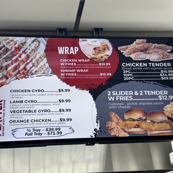 Express Hot Chicken - Menu tv - Fast Food Near Me - Warren, Michigan