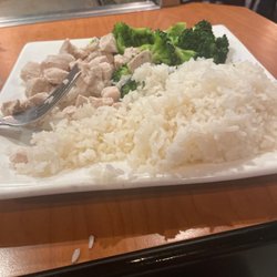 Koto Japanese Steak House - This food is what I got because of my allergies, the Hibachi food is cooked with dairy so if you have a dairy allergies order this.