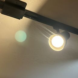 Kitchen lights covered in cobwebs